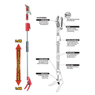 กรรไกรตัดกิ่งไม้ ก้านยาว 1.80 ม. H2060